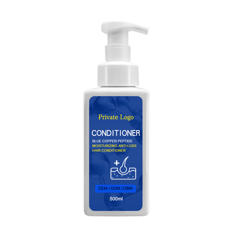 Private Label Blue Copper Peptide Ghk-cu Natural Anti-dropping Hair Shampoo and Conditioner for Hair Loss