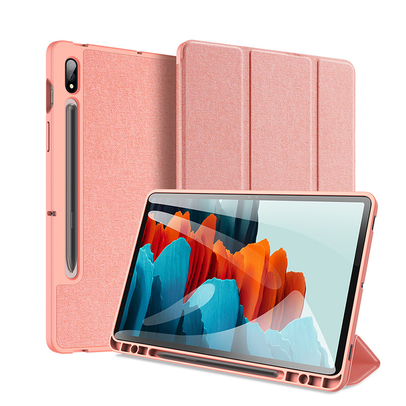Amazon New Intelligent Best PU Leather Case TPU Smart Trifold Flip Tablet Protective Resin Case Cover For Samsung TAB S7 Plus FE