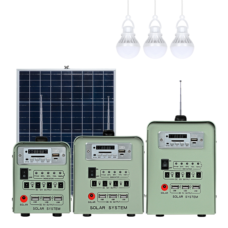 Solarthon Capacity Battery Solar Power Panel For Home Metal Pc Portable 30w 40w 50W Off Grid Solar Energy System