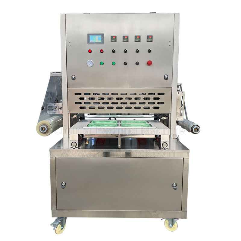 Modified Atmosphere Packing Automatic Tray Sealing Machine Food Meat Fish Ready Meal MAP Tray Sealer With Nitrogen Gas Filling
