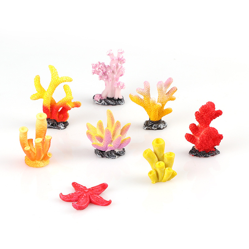 wholesale aquarium decoration simulation resin coral fish tank aquatic plants