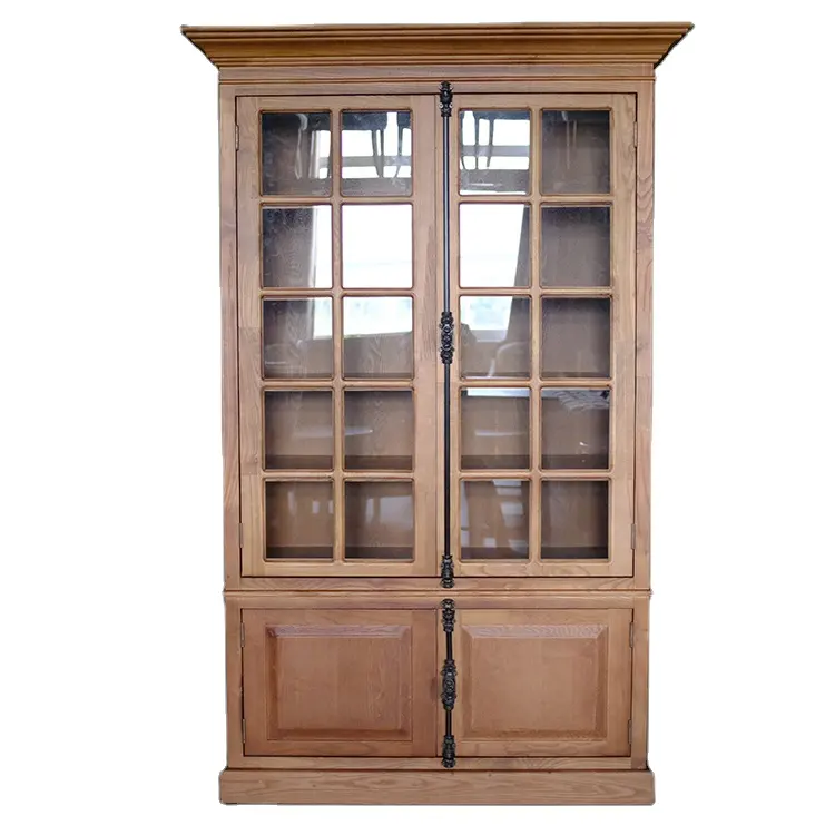 Cheap factory supply vintage 3 colors custom wooden cabinet display