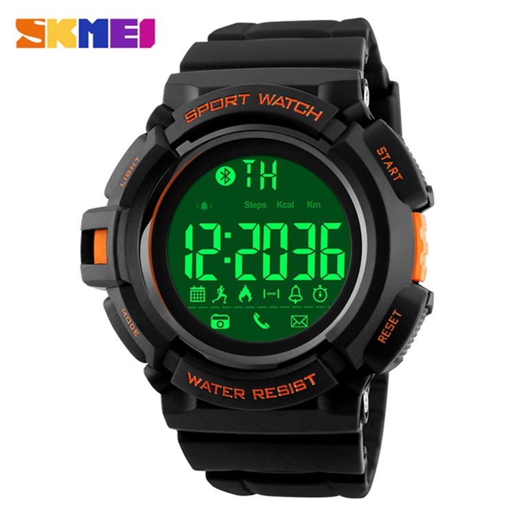 SKMEI Sports Leisure Fitness Watches Men Pedometer Calorie Tracker 50m Waterproof LED Sport Wristwatches relogio masculino 1245