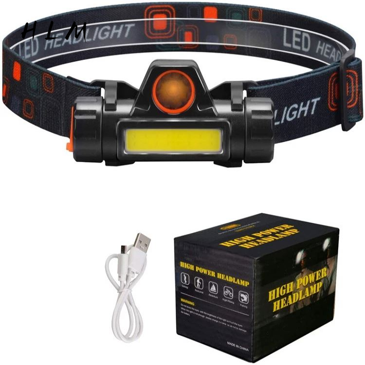 Водонепроницаемый USB Перезаряжаемый COB XPE UV T6 светодиодный налобный фонарь для охоты рыбалки налобный фонарь