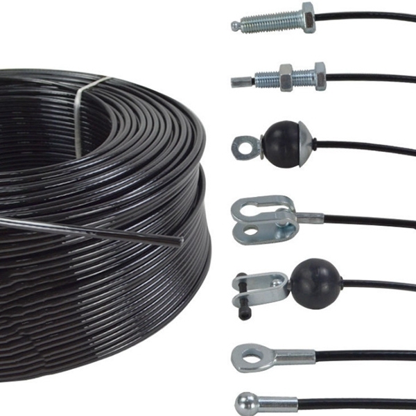 Gym cable fitness equipment diy parts wire rope with connector terminal for 5mm 6mm cable