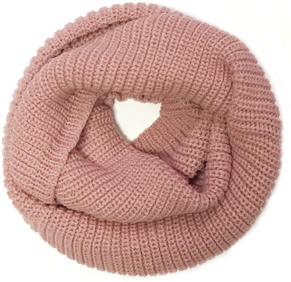 factory directly supply hot warm soft Popular chunky fashion solid color ladies rib knit snood