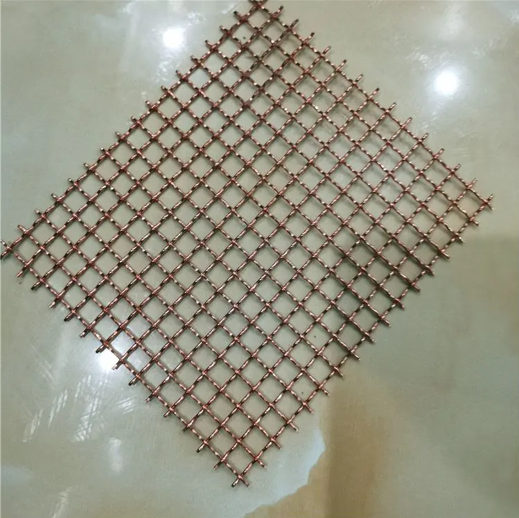widely use crimped  copper square wire mesh