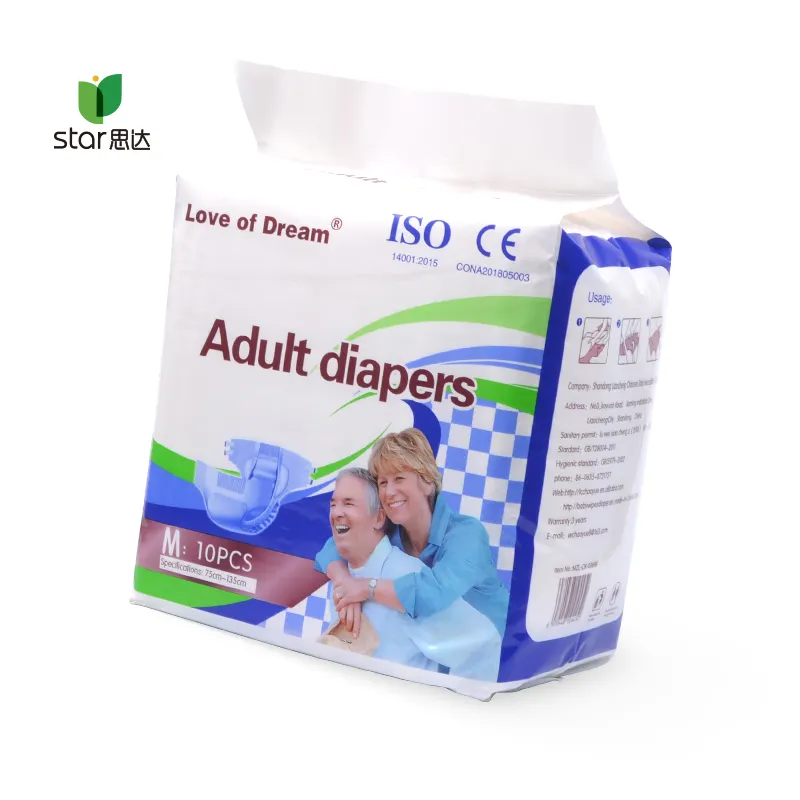Adult Diapers In Bulk Factory Wholesale Disposable China ODM/OEM Wholesale Printed Adult Diaper In Bulk