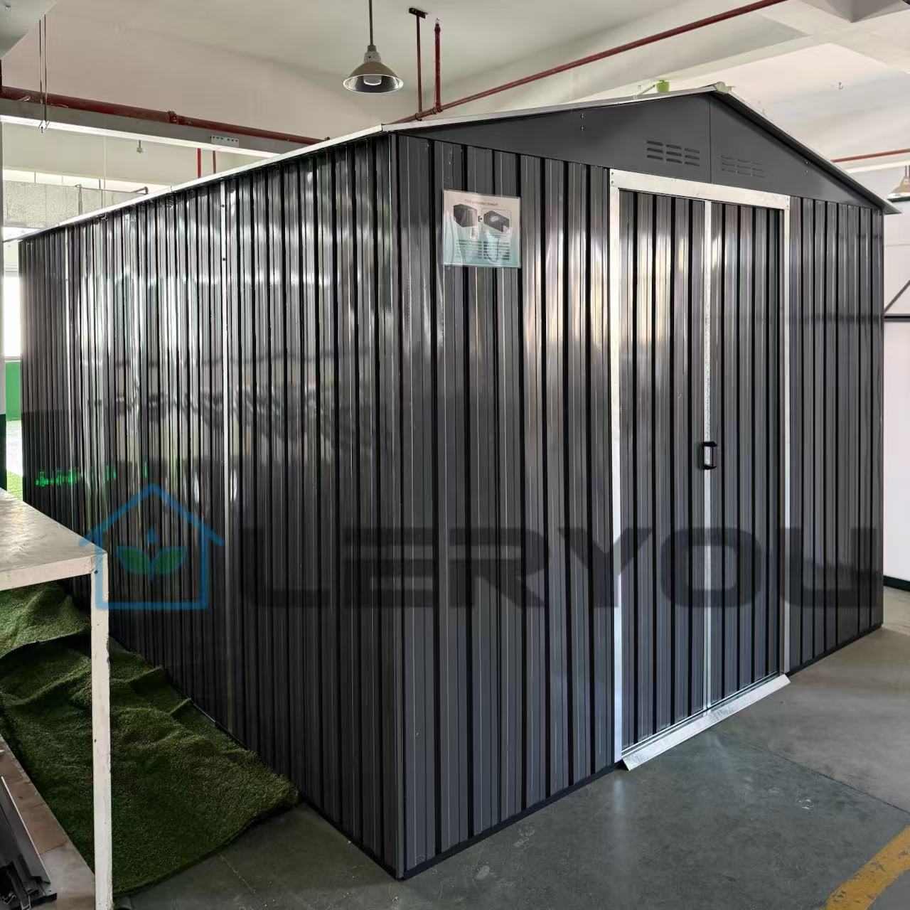 Garden Sheds Customizable Size Easily Assembled Galvanized Metal Frame Outdoor Storage Room For Tools Garage House DIY Kits