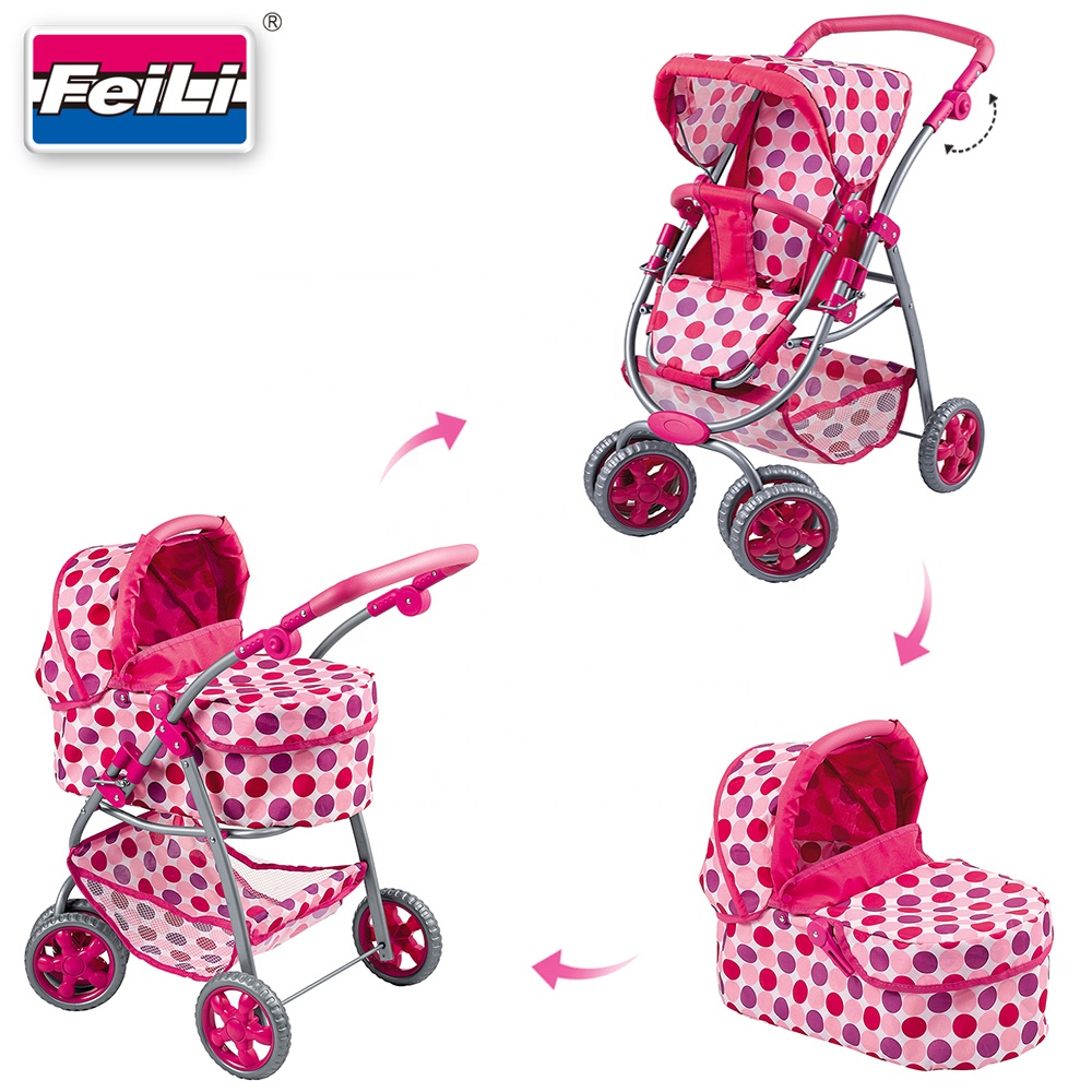 Feili 3 в 1 детская коляска с переноской детская коляска кукла коляска с автомобильным сиденьем Куклы Детские коляски Роскошные