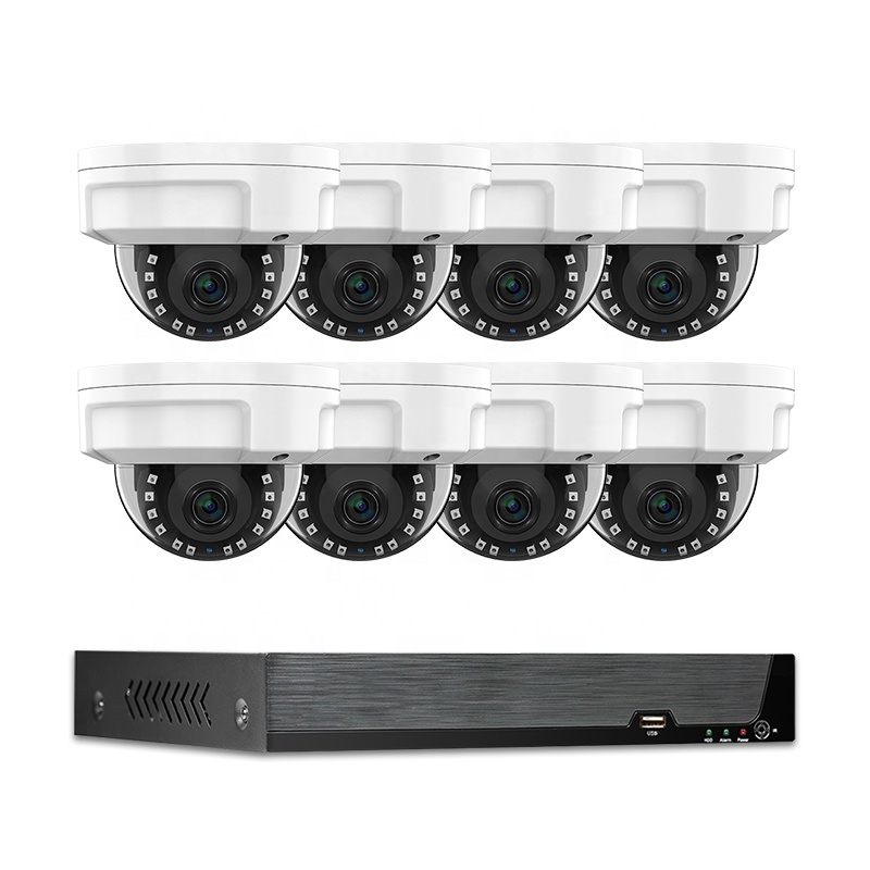8-канальный видеорегистратор с разрешением Full HD 8MP CCTV 4K камеры безопасности системы DVR Kit взрывозащищенной камеры водонепроницаемый купольная камера с поддержкой POE NVR Kit