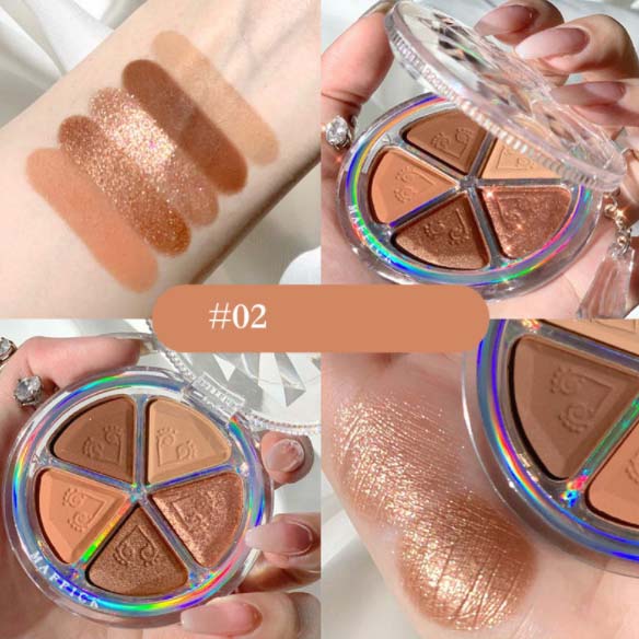 5 Colors Glitter Eyeshadow Palette Makeup Maquillaje Palettes Shimmer Long Lasting Pigment Eye Shadow Make up Palette