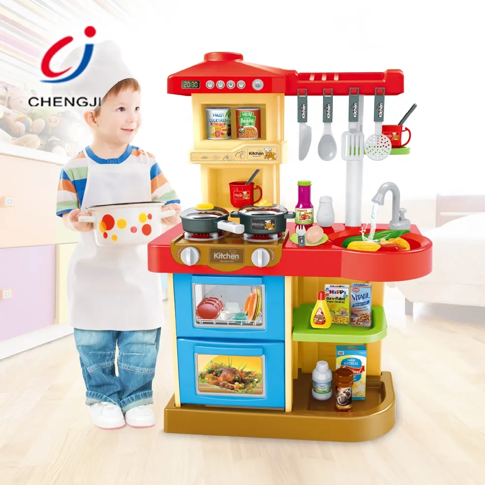 High quality plastic pretend play cooking game children kitchen set toy
