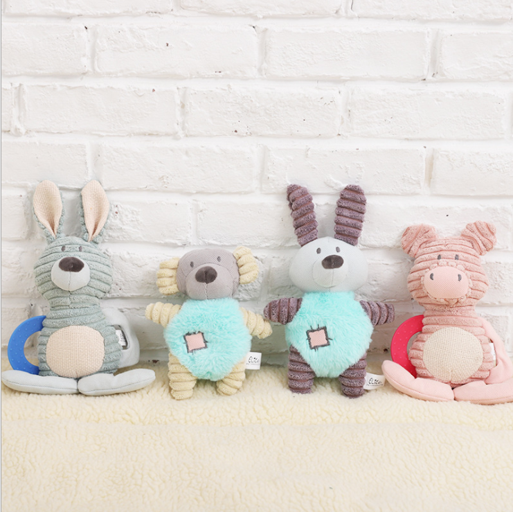 Newest innovation 2021 pet plush squicky toys plush pet toy recycable pet supplier