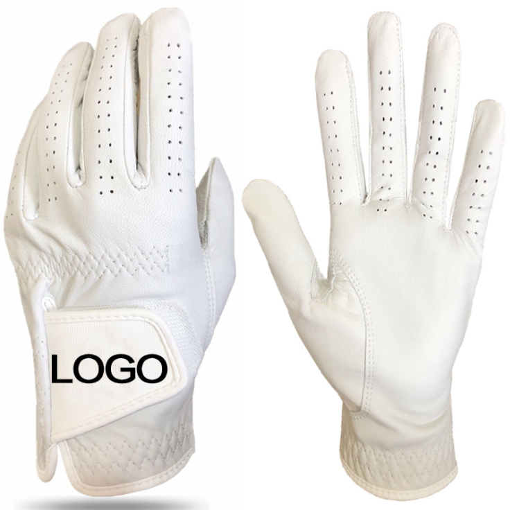 wholesale custom logo branded golf gloves cabretta leather glove indonesia men women holder manufacturers