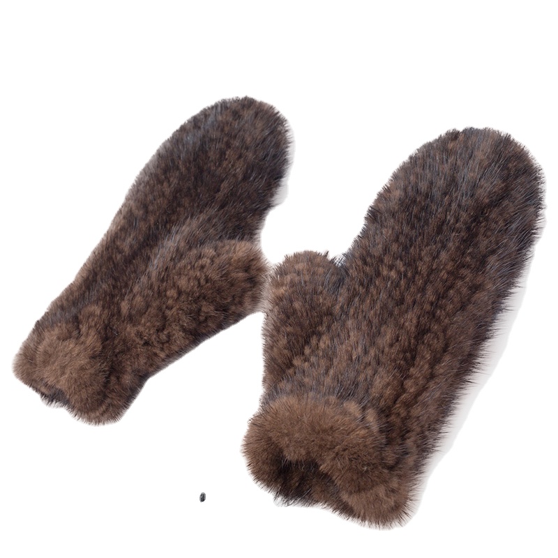 GF702 Genuine Mink Fur Glove Gloves Mitten New Fur Design for this Winter