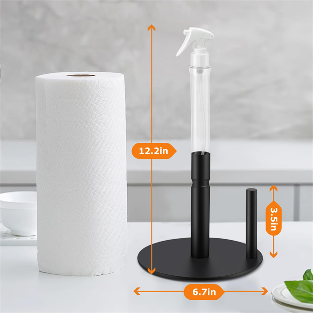 Tear Paper Roll Holder Easy Tearing Toilet Tissue Paper Dispenser Kitchen Bathroom Tissue Paper Towel holder with spray bottle