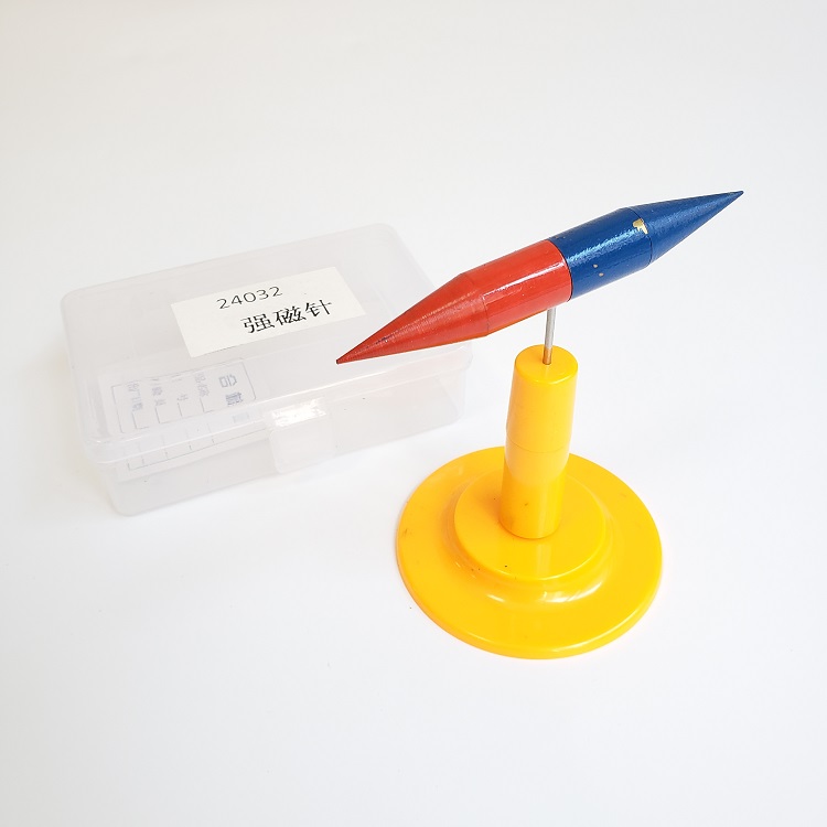 Current magnetic field magnet needle with stand to demonstrate magnetism for physics experiment
