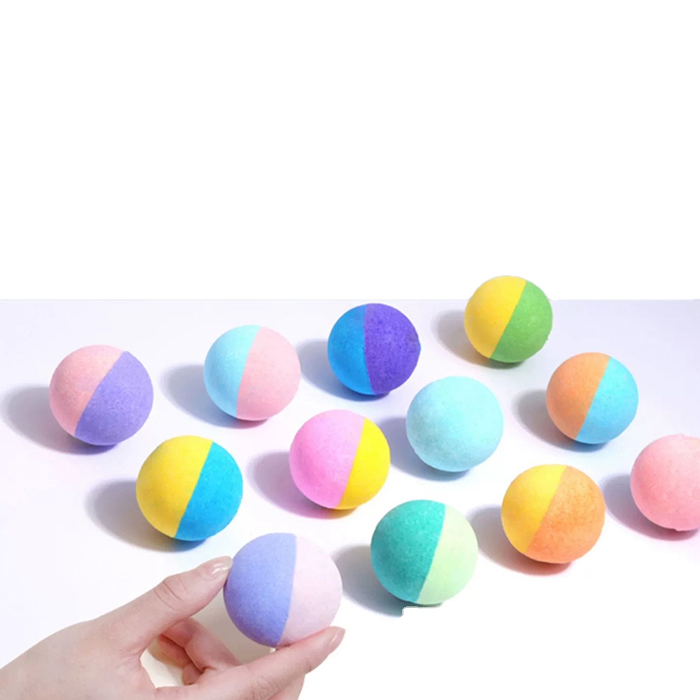 12pcs Natural Organic Bubble Bath Bombs Ball Handmade Salt Balls Soften Cuticle Bubble Bath Care for Moisturizing Skin