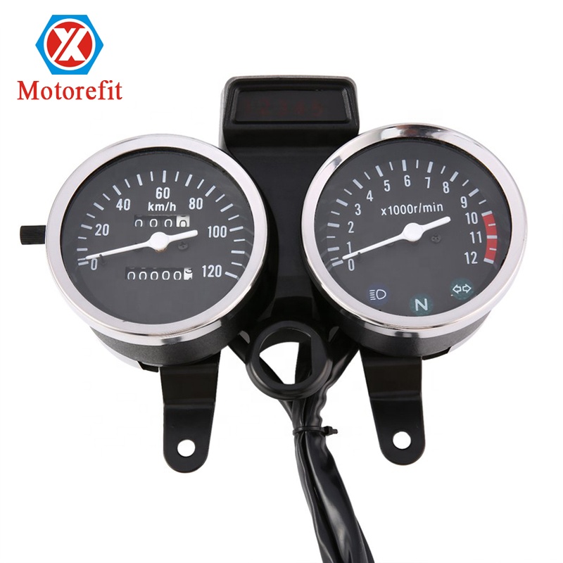 Motorcycle Speedometer Odometer Motorbikre Tachometer Meter Gauge for Suzuki GN125 for HJ125-8 LED Modified Accessories