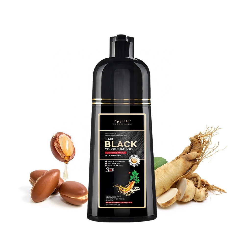 New Arrival Fast Ginseng Hair Dye Color No Ammonia Black Hair Dye Shampoo Wholesale Hair Dye For Men