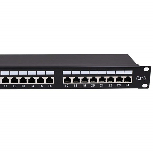 24 порта FTP Cat6 патч-панель, совместима с Cat6 кабель, 1U 19"