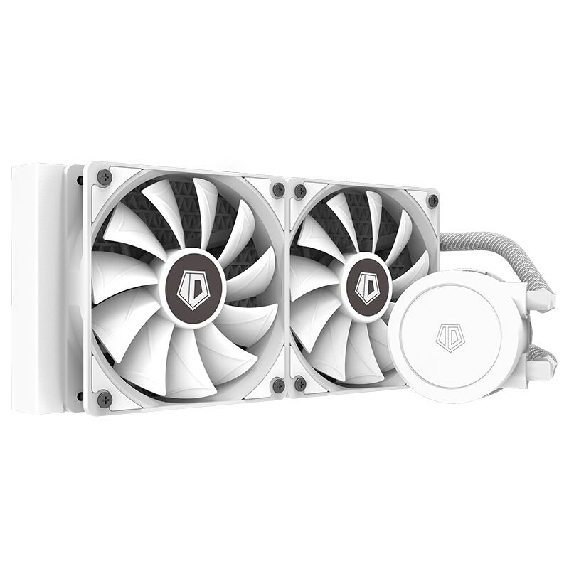 ID-охлаждение AURAFLOW X 240 Снежный водяной кулер ЦП 12 В RGB AIO кулер 240 мм ЦП жидкий охладитель 2X мм вентилятор