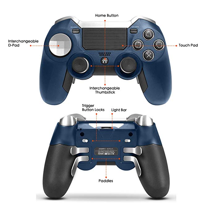 Тяжелая двойная вибрация Elite PS4 2,4G беспроводной пользовательский игровой контроллер Джойстик для игровой консоли Play Station 4