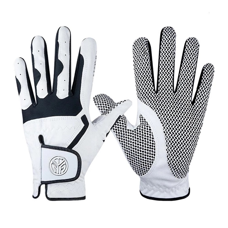 White Color Personalized Soft Breathable Non-slip Sports Golf Gloves