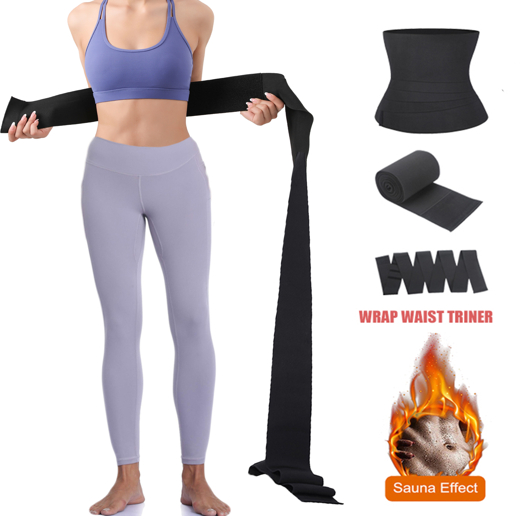 Premium Waist trainer tape 4 M flat stomach sport girdles elastic waist band bandage tummy wrap belt for women postpartum