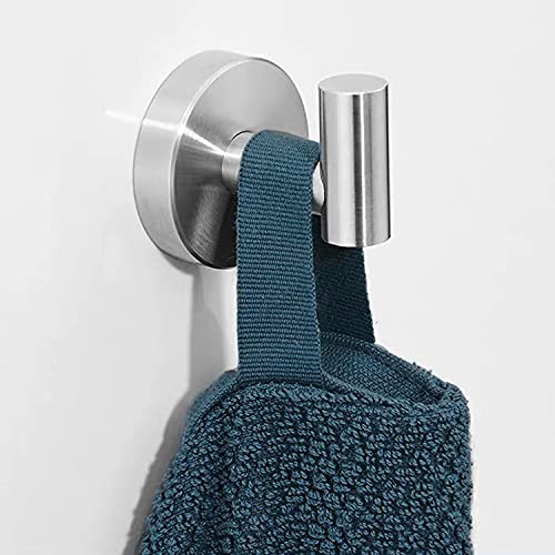 Wall Hooks Bathroom Waterproof Hook, 304 Stainless Steel Single Robe Hook for Wall Robe Clothes Towel for Bath Kitchen