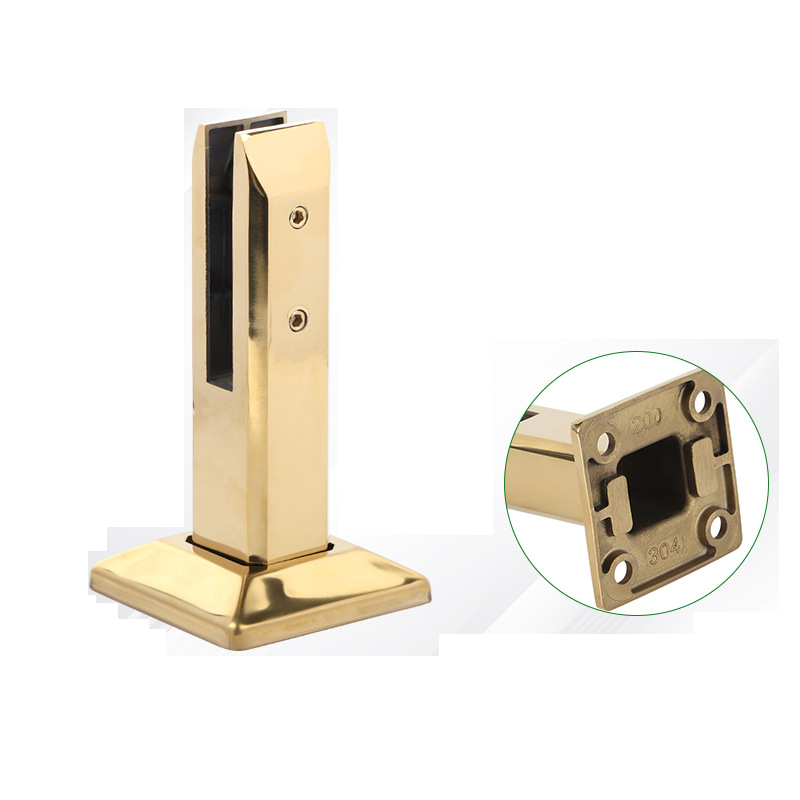 HL Modern 160/180/200MM Stainless Steel round Glass Spigot gold for Indoor Balcony/Staircase Use Stair Parts