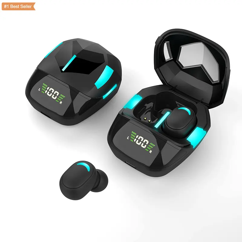 TWS Gaming in-ear Earphones Custom Logo Headphones Noise Cancelling LED Display Waterproof G7S Wireless Connected Earbud