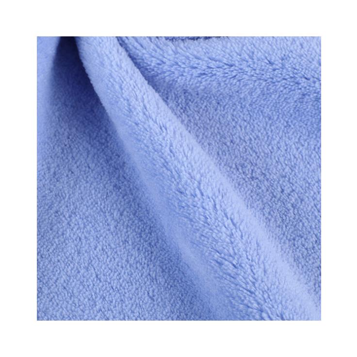 hot sale Polyester solid color mesh fabric coral fleece fabric