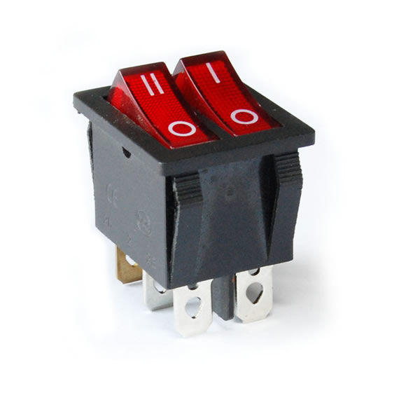 KCD6 15A 250VAC/20A 125VAC DPST 6 Pin ВКЛ/ВЫКЛ освещенные перекидной переключатель со светодиодной подсветкой