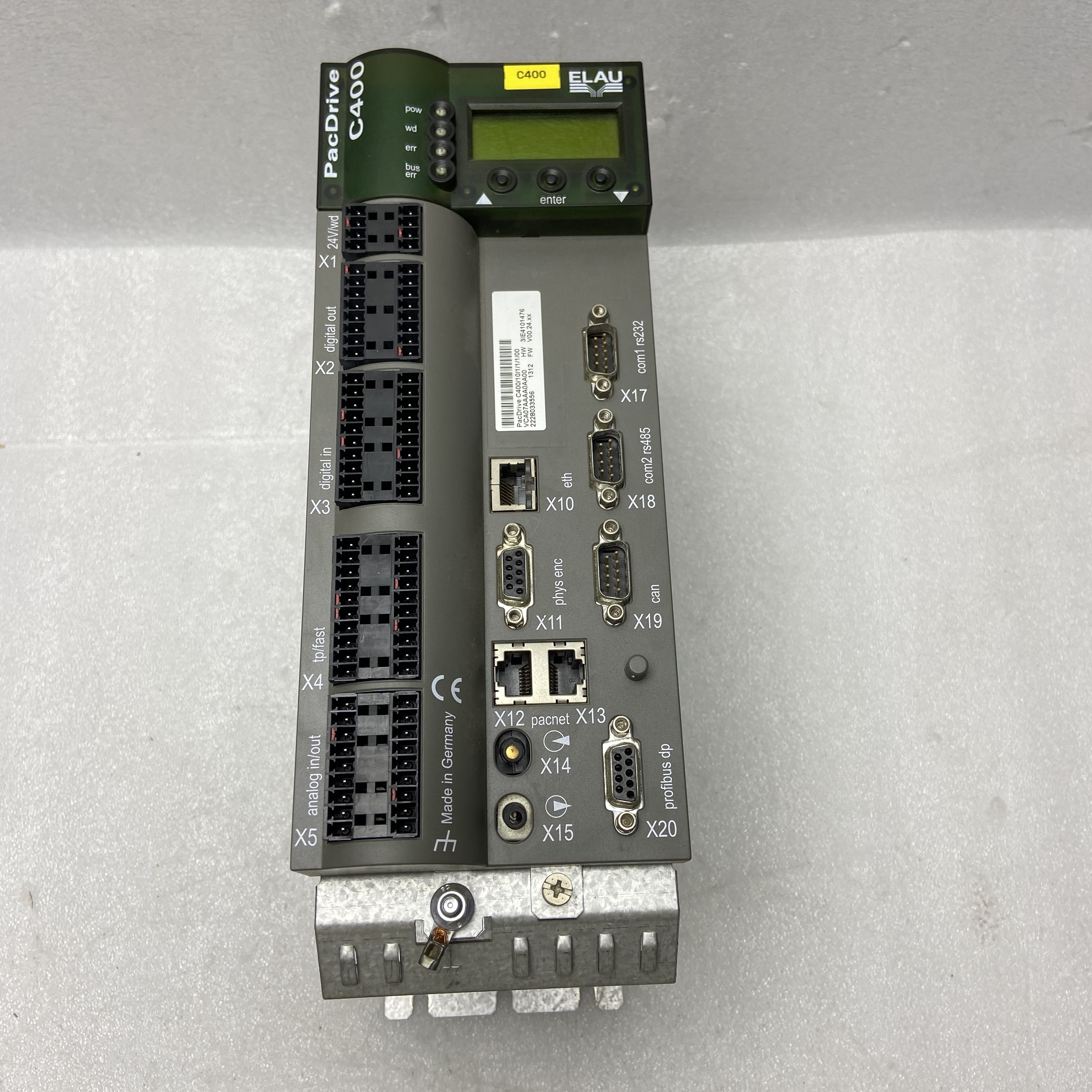 Сервопривод ELAU PACDRIVE C400/A8/1/1/1/00 C400/10/1/1/1/00, в хорошем состоянии, в наличии