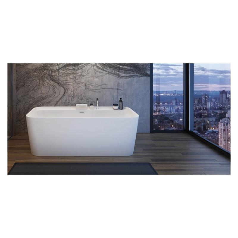 Bathroom white freestanding bathtub