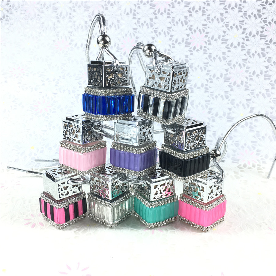Eco-friendly Empty Glass Bottle Hanging Wash Logo Scent Custom Parfume Air Fresheners Car Air Freshener Bottles