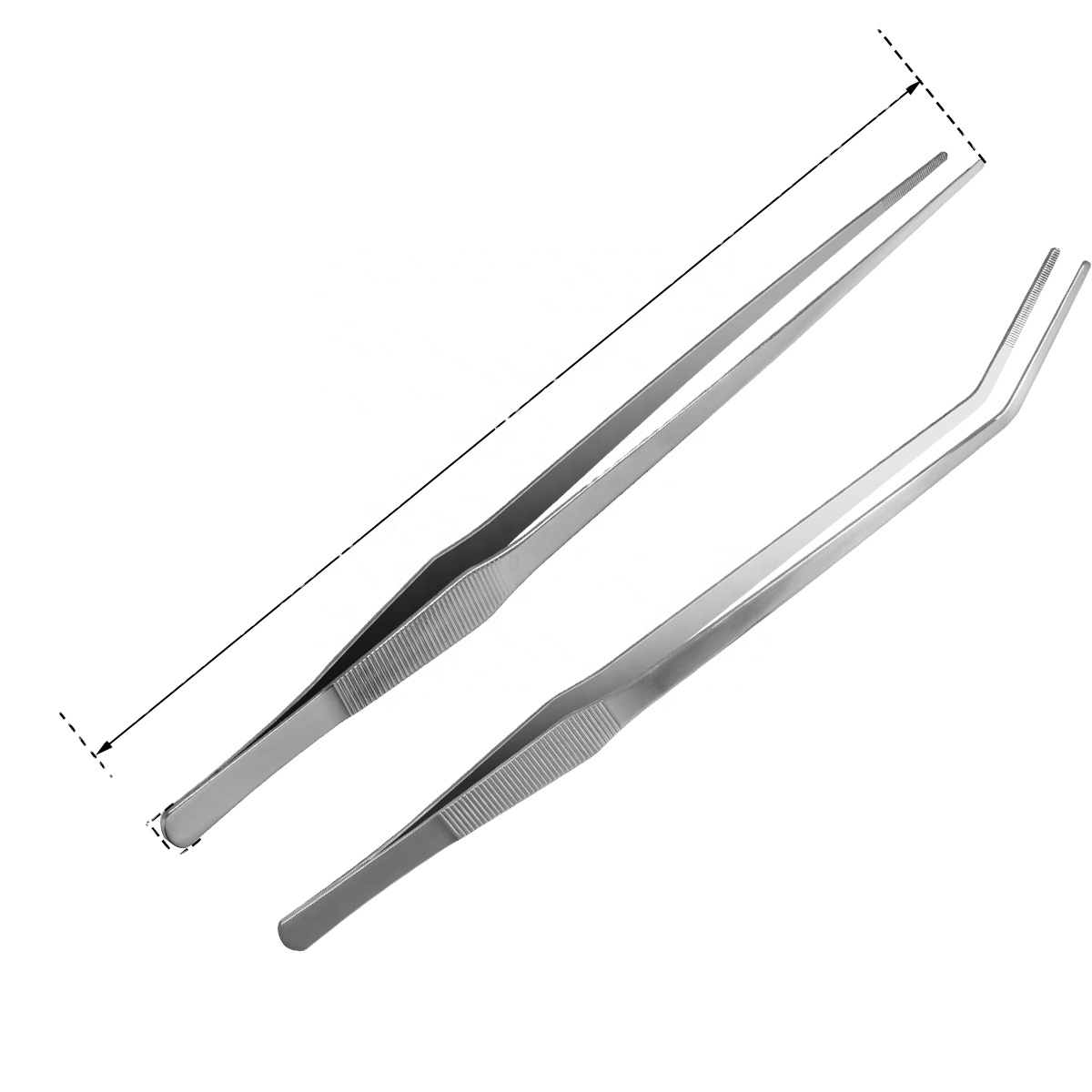 Extra Long 15 inches Straight and Curved Tweezers Stainless Steel 38cm E 38cm Extra Long Aquarium Tweezers