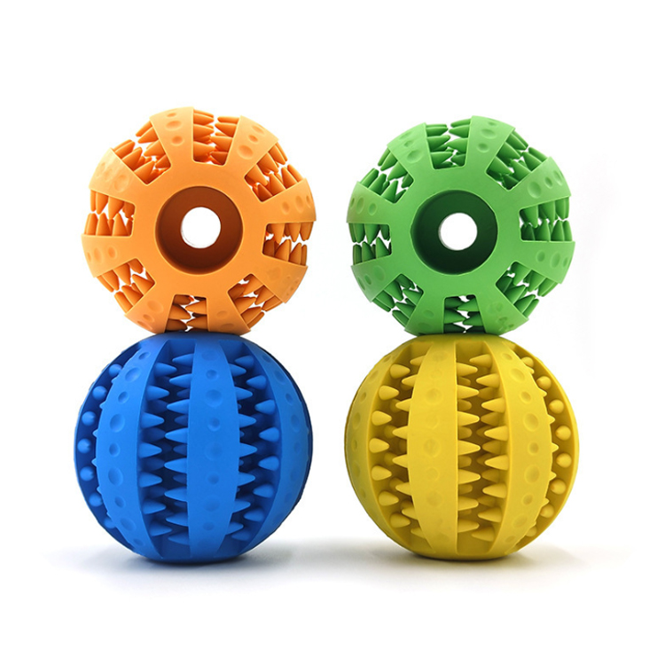 Rubber Puzzle Chew Training Teeth Cleaning Toy Dog Ball Agility Equipment