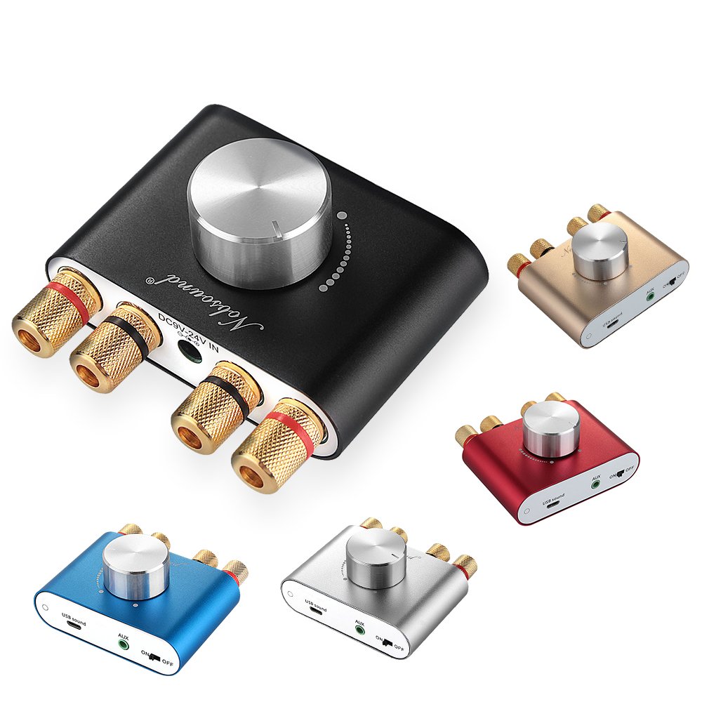audio Hi-Fi Blue-tooth 5.0 Digital Amplifier Stereo 2.0 Ch Mini TPA3116 High-power Amp Wireless Audio Receiver DC12V