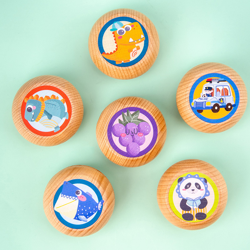Деревянные игрушки-головоломки Yoyo с изображением животных из мультфильмов