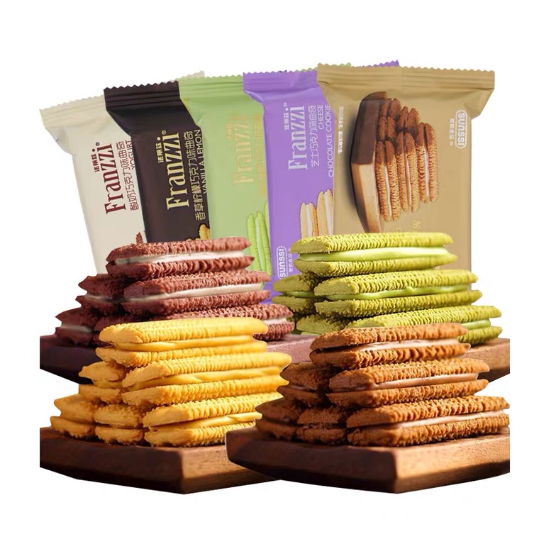 High quality hot sale Franzzi cookies tea yogurt dark chocolate and vanilla lemon flavour 70 grams