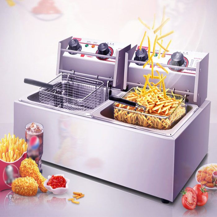 Commercial fryer stainless steel thick fried chicken ribs electric fryer