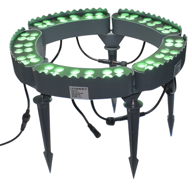 led tree holding lamp, outdoor waterproof hoop shooting tree lamp, surrounding tree lamp landscape projection lamp