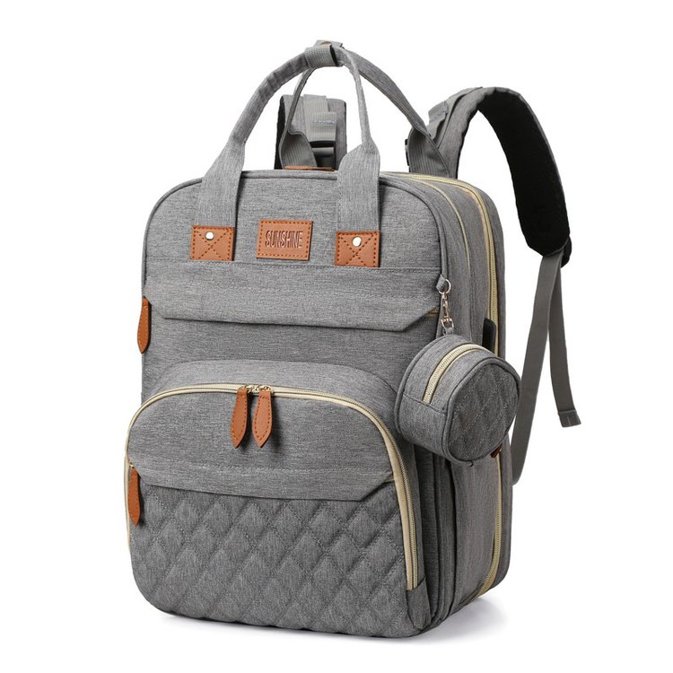 Customizable Large Capacity Mommy Diaper Bag with Waterproof Backpack Design for Outdoor Baby Care