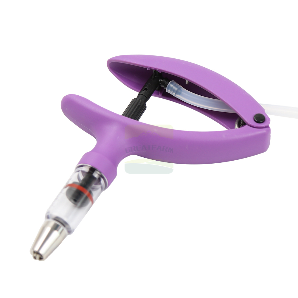 5ML Purple Adjustable Veterinary Syringe Guns - Continuous Automatic Injection for Pig