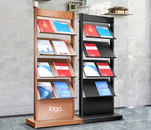 iron magazine rack floor magazine display stand magazine poster display book stand book stand for reading office sales