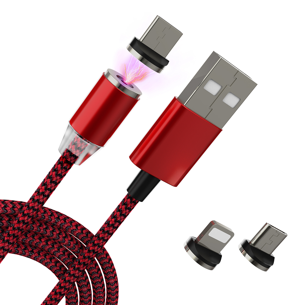 Рождественский яркий Магнитный usb-кабель для зарядки, светодиодный USB-кабель, магнитный Плетеный зарядный кабель, быстрая зарядка 2 А