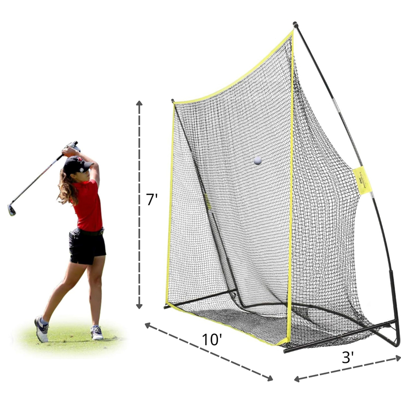 10x7ft Golf Hitting Net Driving Range for Backyard&Indoor Also Suitable for Soccer Baseball Softball Practice with Carrying Bag
